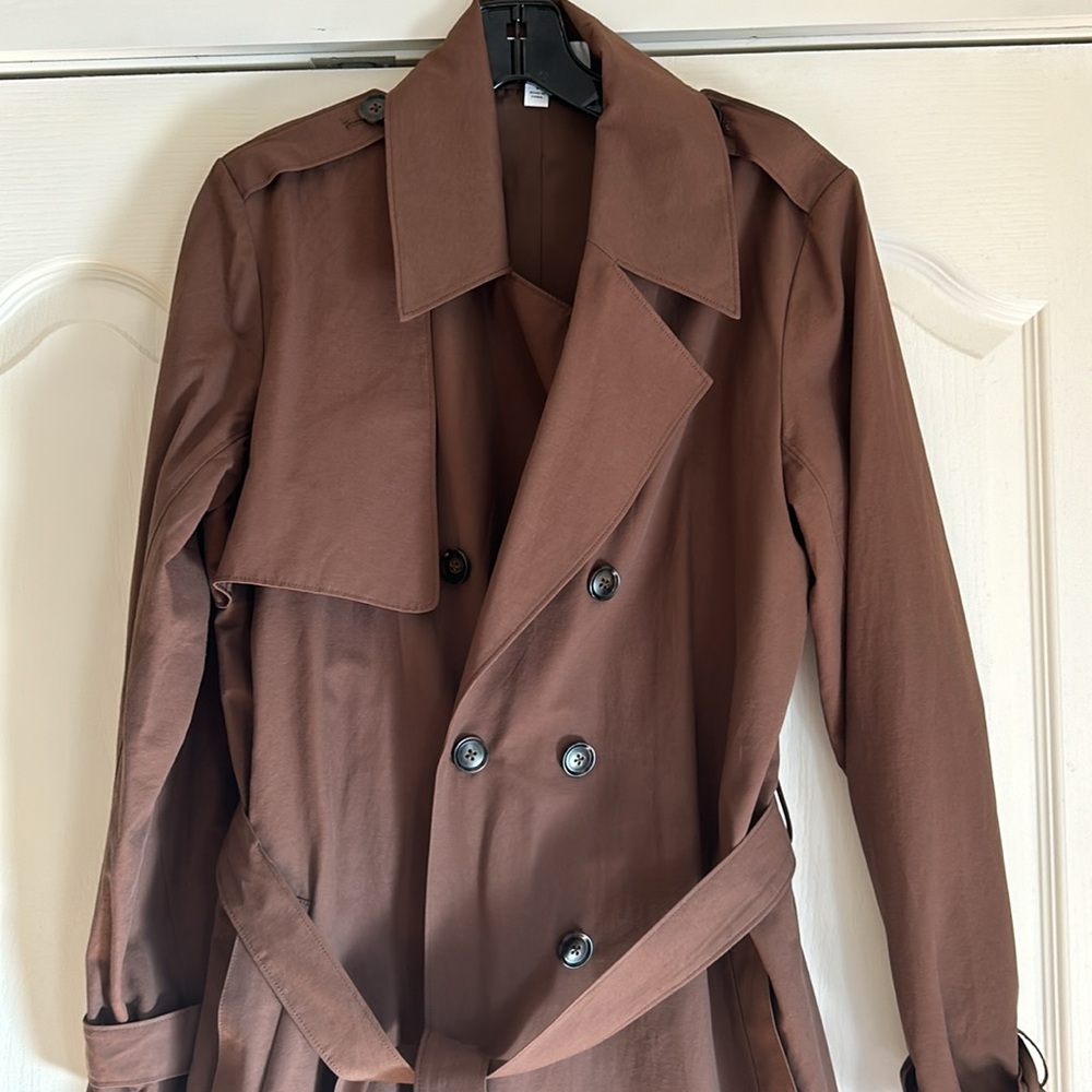 Amazon The Drop Trench Coat Brown Size Small - Picture 4 of 7